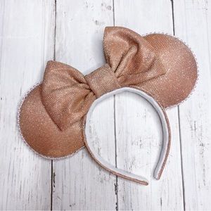 Rose gold sparkle Disney inspired Mickey ears